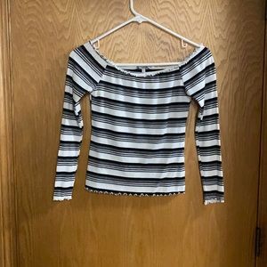 charlotte russe off the shoulder striped top